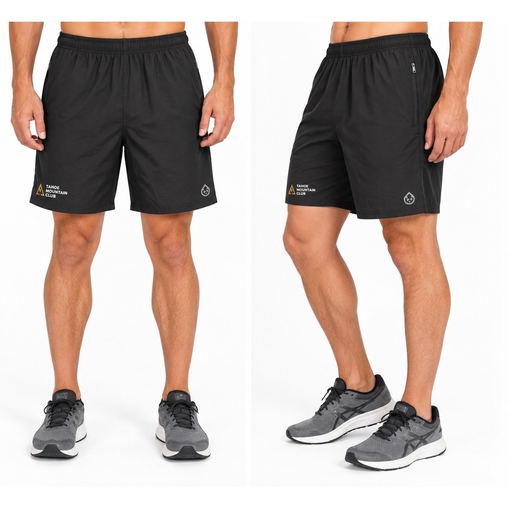Tasc Performance Tahoe Mountain Club Mens L Black Lined Athletic Training Shorts